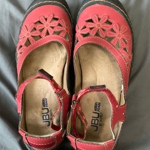 Red Jambu sandals 8.5